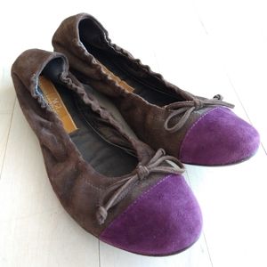 AGL ATTILIO GIUSTI LEOMBRUNI suede ballet flats 38 7.5